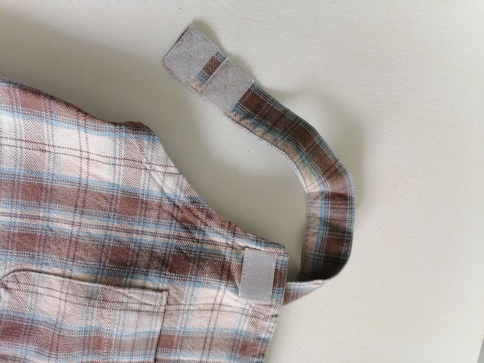 Robe fille à carreaux beige brun bleu - photo numéro 4