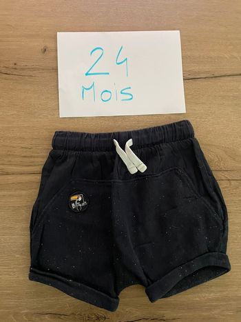 Short bleu 24 mois