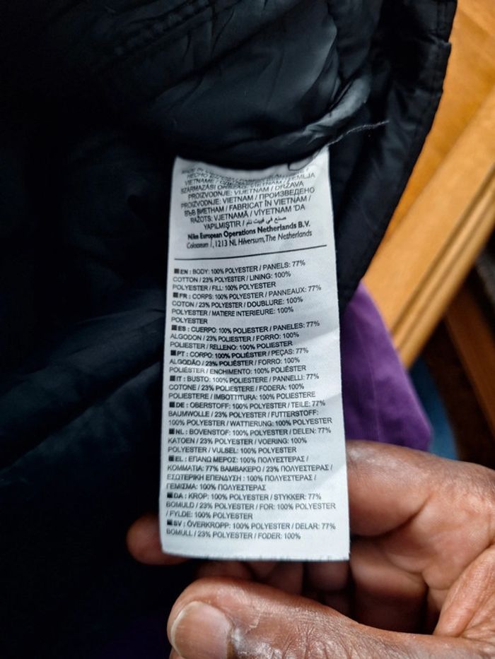 Doudoune sans manches nike vintage - homme noir taille xl - floqué (523) - photo numéro 10