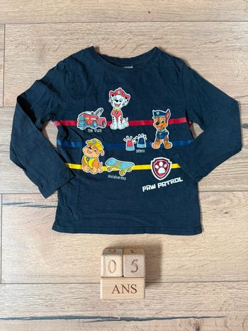 Haut manches longues Pat Patrouille 5 ans