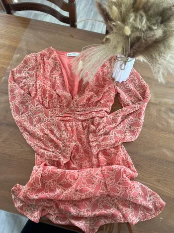Robe corail vert