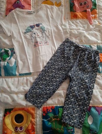 Ensemble t shirt et legging court corsaire fashion private company