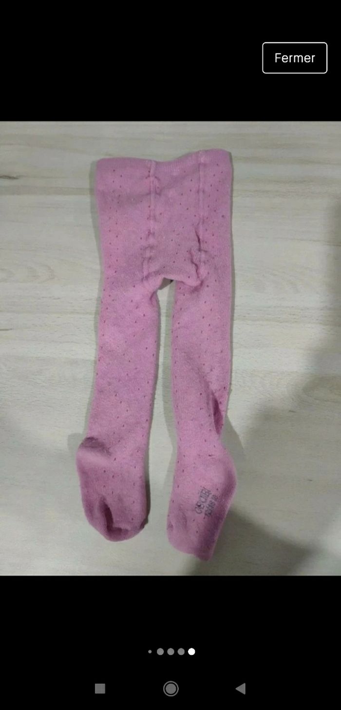 Lot de 3 collants roses 6/12 mois - photo numéro 7