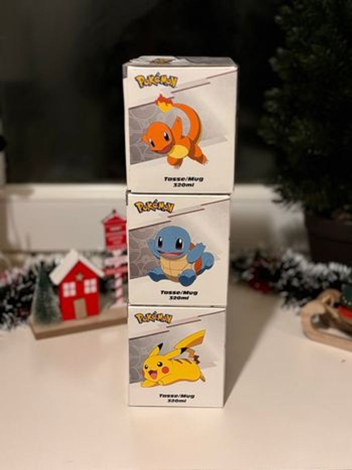 Lot de 3 tasses Pokémon - Pikachu - Carapuce - Salamèche - photo numéro 7