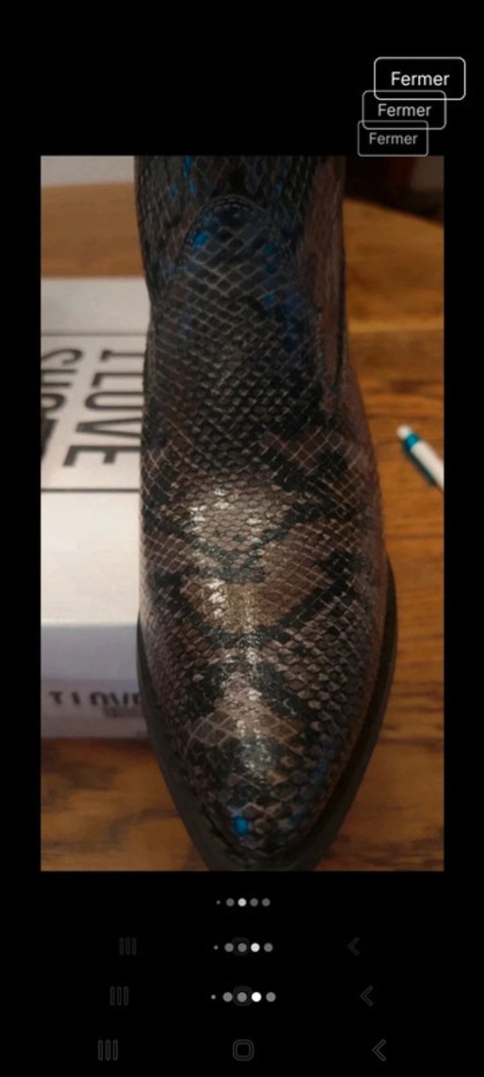 Magnifique Bottine Black snake eu 39 neuve - photo numéro 8