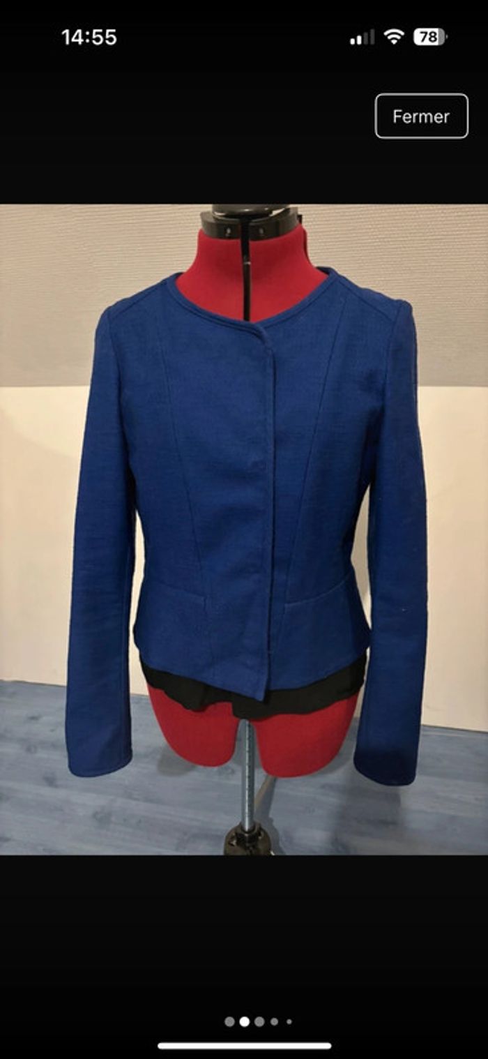 Veste chic comptoir des cotonniers bleue 40/L neuve