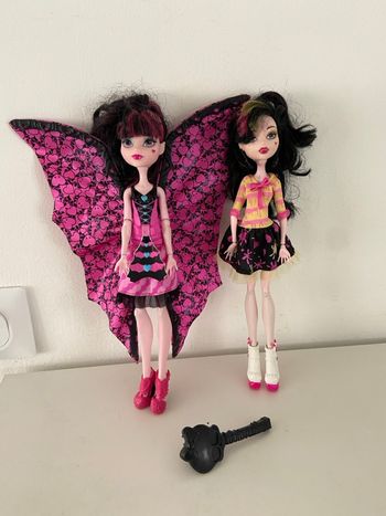 Lot de 2 Poupées Monster High - Draculaura Ghouls Rule & Draculaura Home Ick