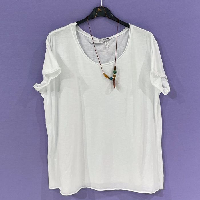 Tee-shirt coton avec collier - photo numéro 3