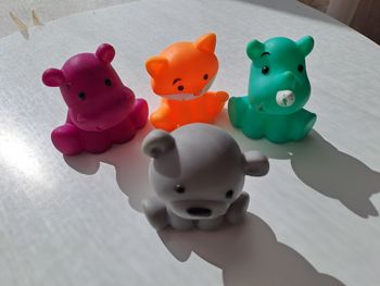 Lot 4 jouets de bain animaux