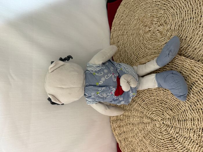 Chat IKEA doudou blanc pantalon et tunique bleu et blanc - photo numéro 2