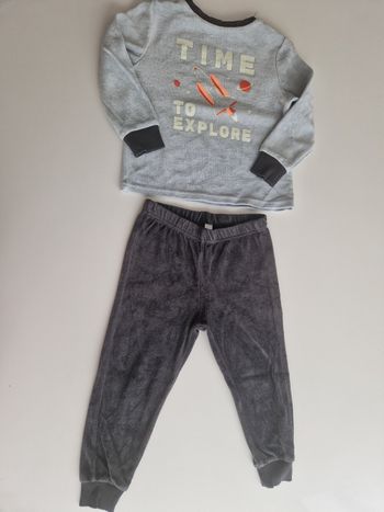 Pyjama 2 pièces garçon 3 ans velours Okaïdi phosphorescent fusée
