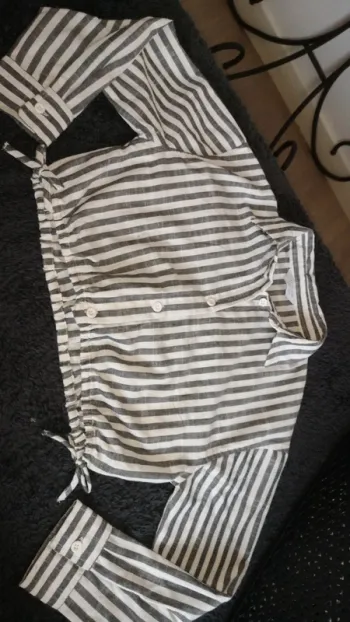 Chemise courte rayer neuf