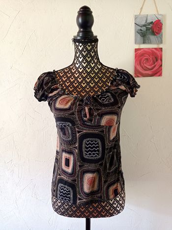 🌸Blouse manches courtes, Halogène, taille M 