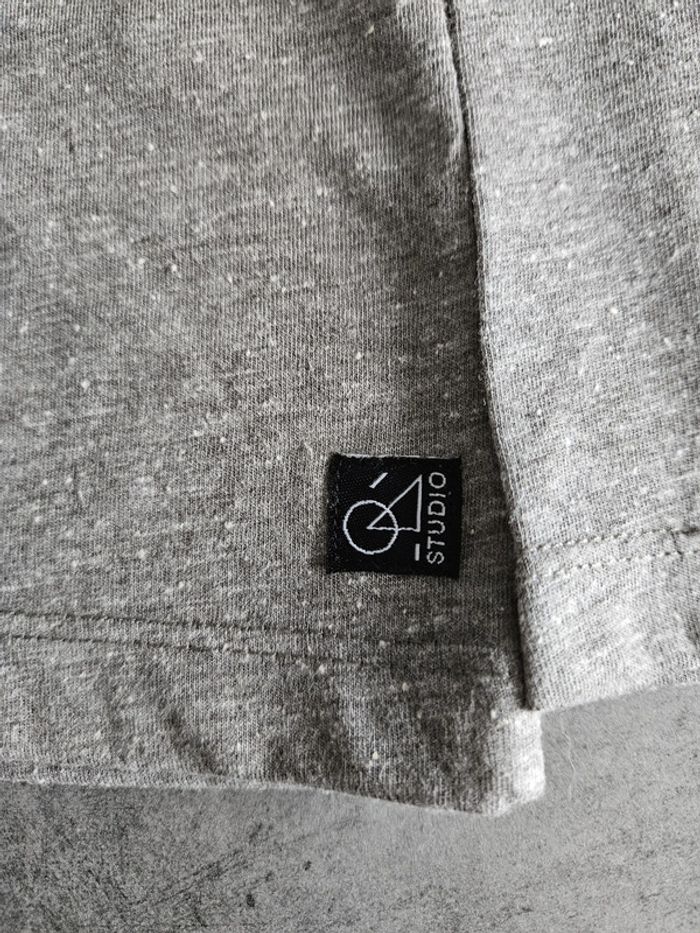 T-shirt à manches longues femme - Taille M / 38 - Studio - Gris imprimé rose - photo numéro 8
