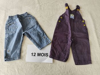 Lot de 2 bas garçons 12 mois