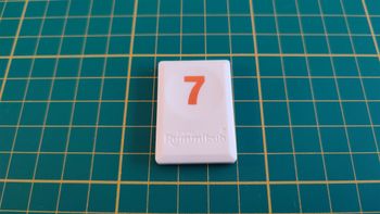 Tuile chiffre 7 sept orange pièce détachée L'original Rummikub chiffres M&M Ventures 2014 #E31