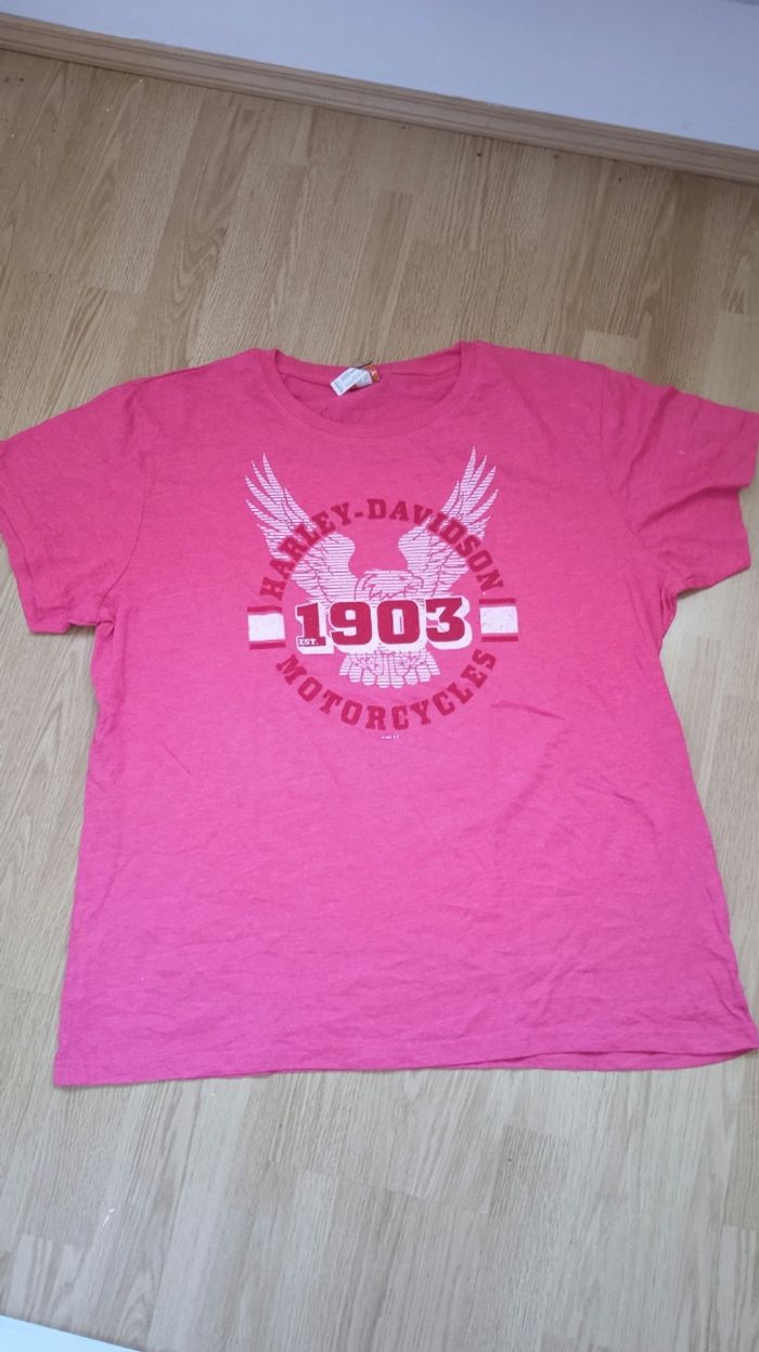 Tee-shirt Harley Davidson femme rose XXL - photo numéro 6
