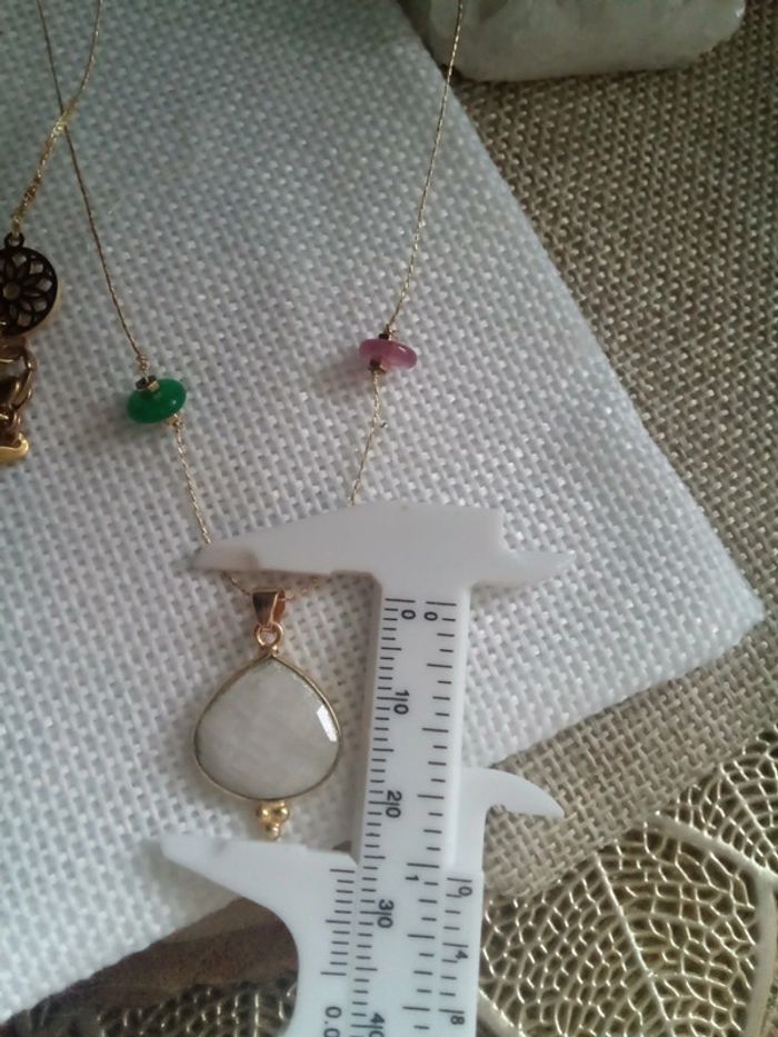 Collier sautoir avec pierres naturelles semi précieuses - photo numéro 6