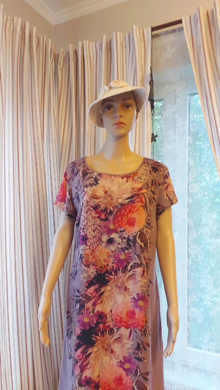 Robe lila fleuries Libelle Femmes fr 46 be 44 - photo numéro 2