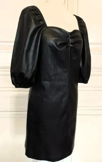 Robe Cuir PU Souple Trendy T L