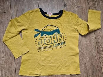 T.shirt manches longues vert pistache Du pareil au même DPAM 5 ans