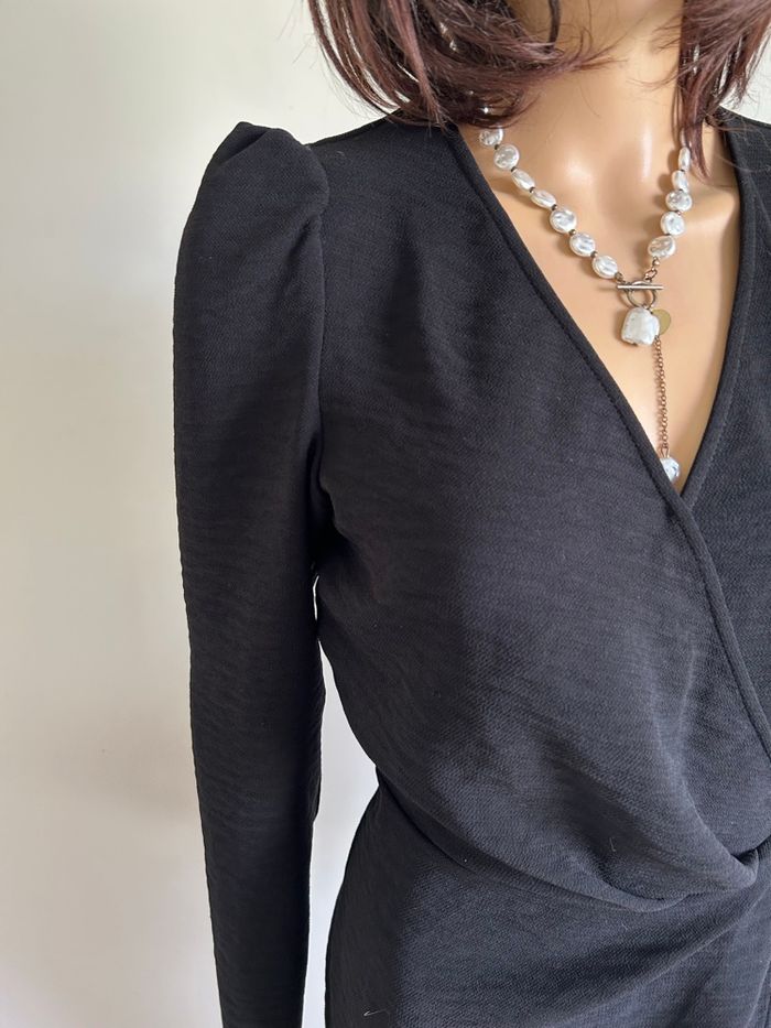 Robe noire à manches longues Morgan taille 34 comme neuve - photo numéro 4