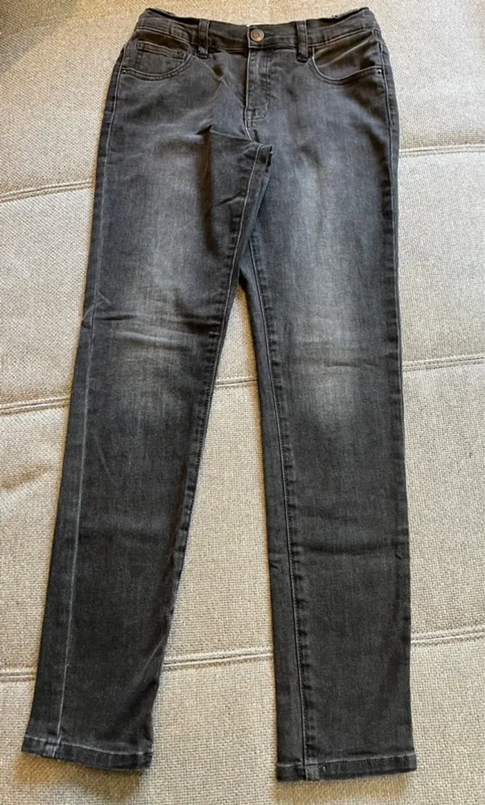 Jean fille 12 ans gris anthracite