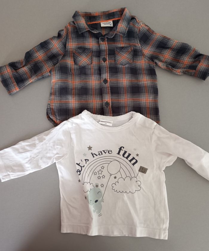Lot tee-shirt manches longues 6 mois - photo numéro 6