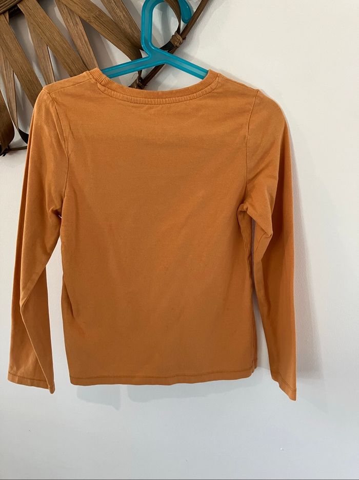 T-shirt manches longues moutarde garçon 8 ans Kiabi - photo numéro 4