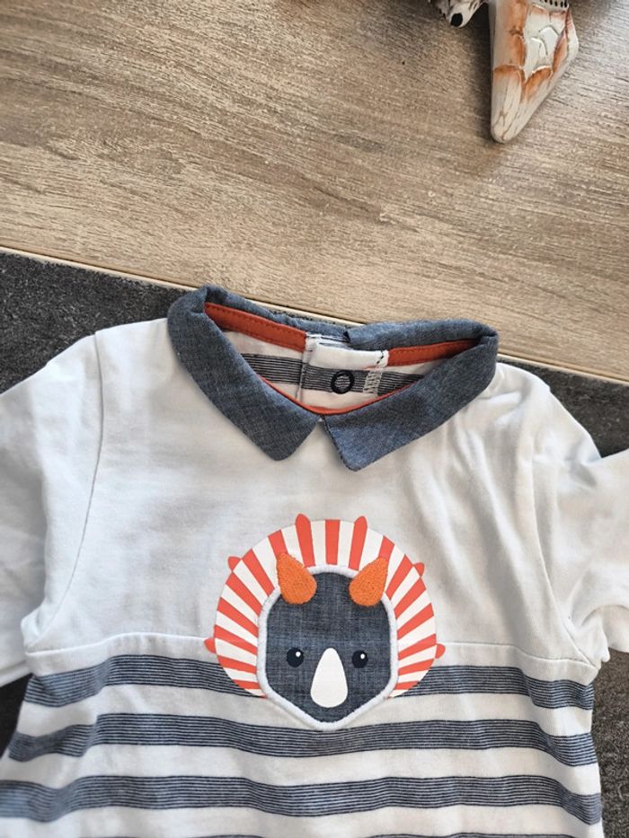 Pyjama léger à col garçon 3 mois obaibi - photo numéro 2