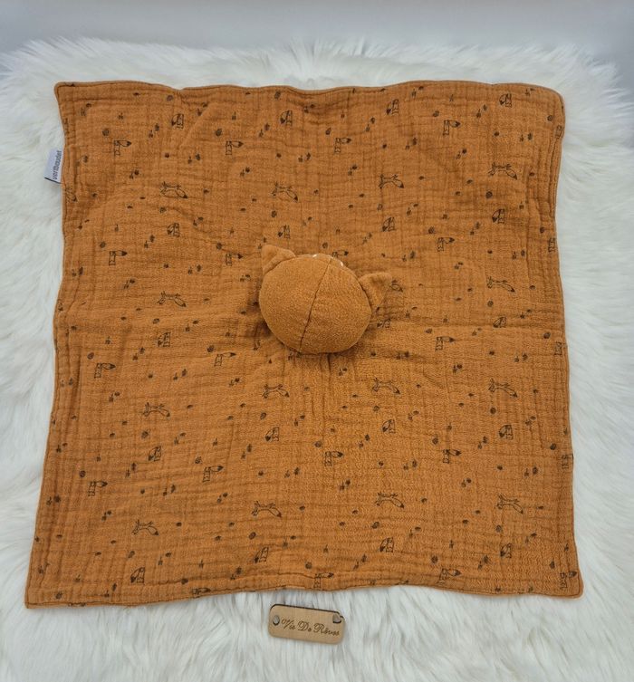 Doudou plat carré lange Renard Vertbaudet Marron - photo numéro 6