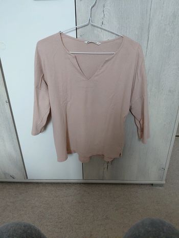 T shirt manches 3/4 bois de rose M