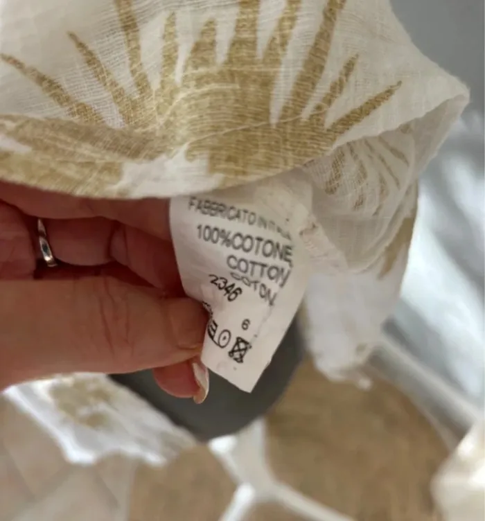 Blouse bohème blanche motifs dorés taille unique - photo numéro 13