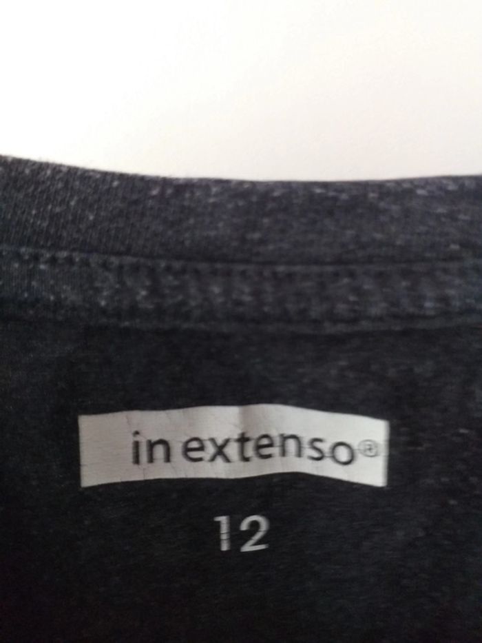 Tee-shirt bi-matière gris noir - photo numéro 5