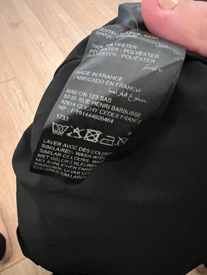 Robe maison 123 noir manche mi longue taille 46 très bon état - photo numéro 4