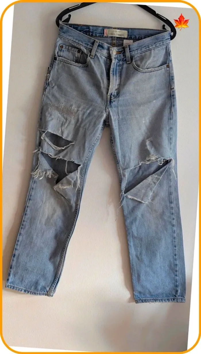 Jeans Levi's 516 vintage femme destroy 40