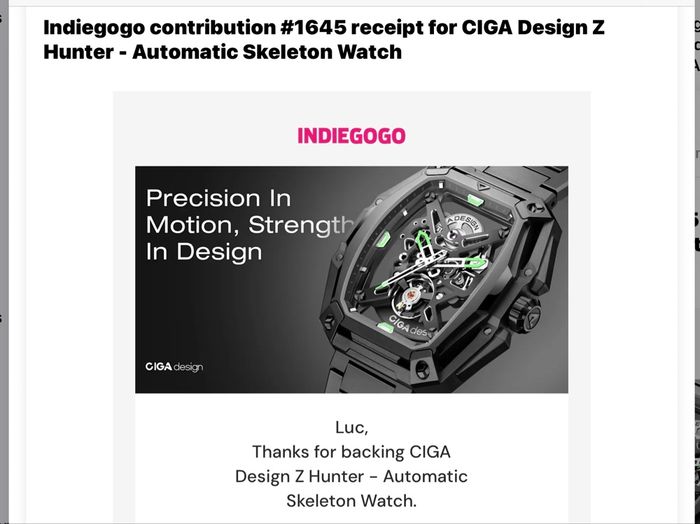 Montre Ciga design Hunter - photo numéro 5