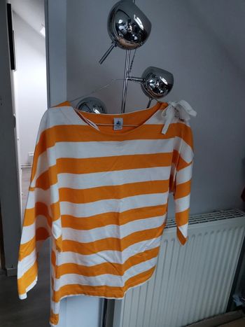 Marinière Petit Bateau Jaune/blanc T2