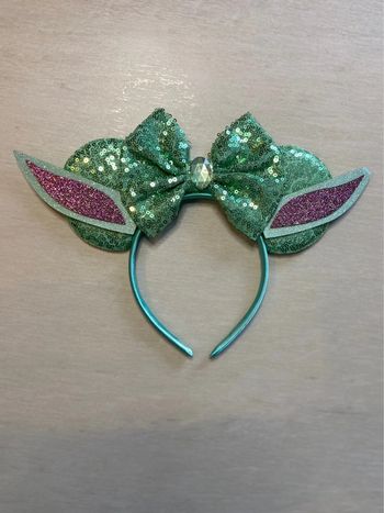 Serre tête oreille de bébé yoda à sequins,paillettes