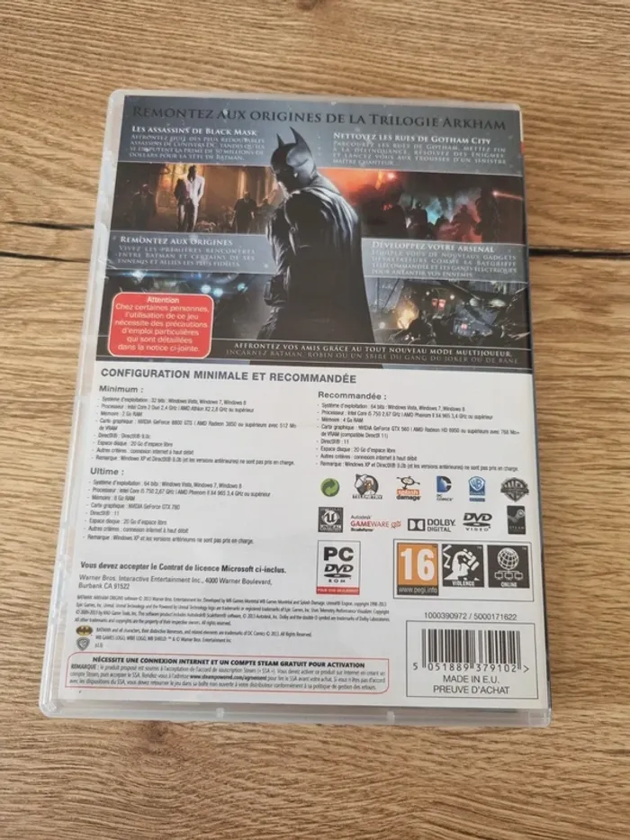 Jeu PC Batman Arkham Origins Games Pegi 16 - photo numéro 2