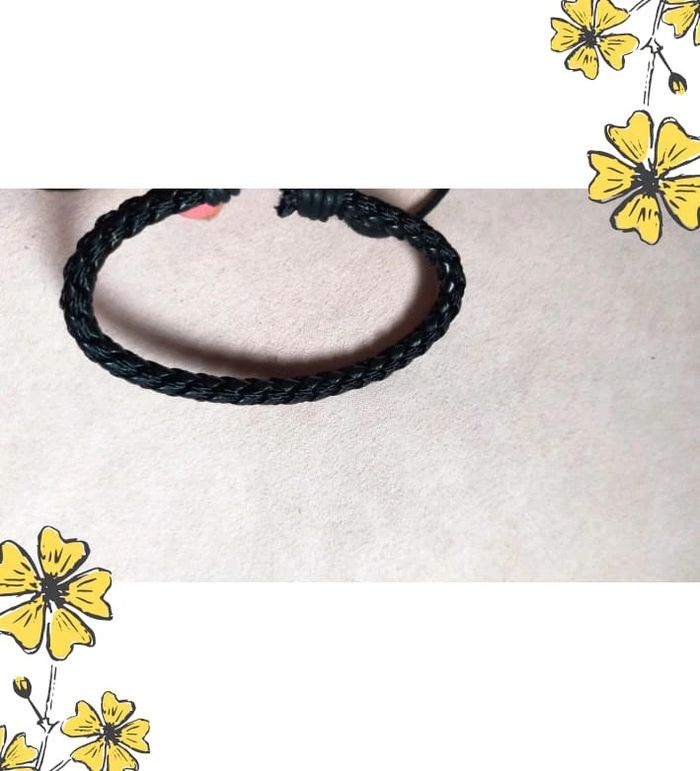 Bracelet noir tressé ajustable – style unisexe - photo numéro 7