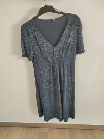 Robe bleue d'été grossesse 42