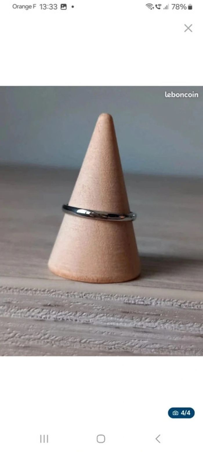Bague acier inoxydable femme taille 54