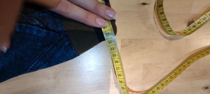 Jupe jean avec ceinture kaki - photo numéro 6
