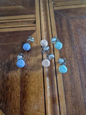 lot de boucles d oreille macaron