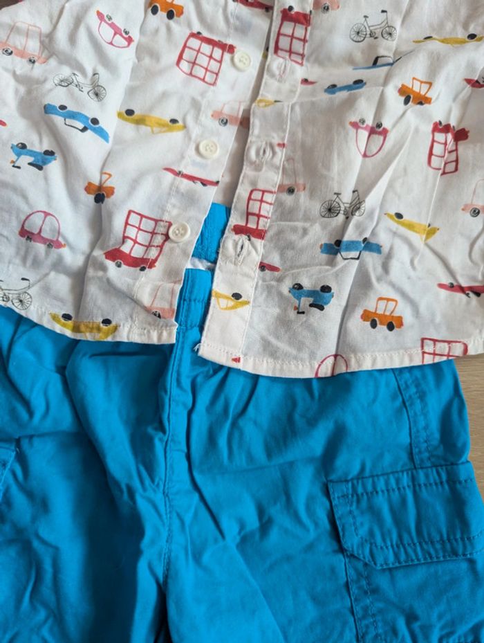 Ensemble Chemise et short 12 mois véhicule - photo numéro 2
