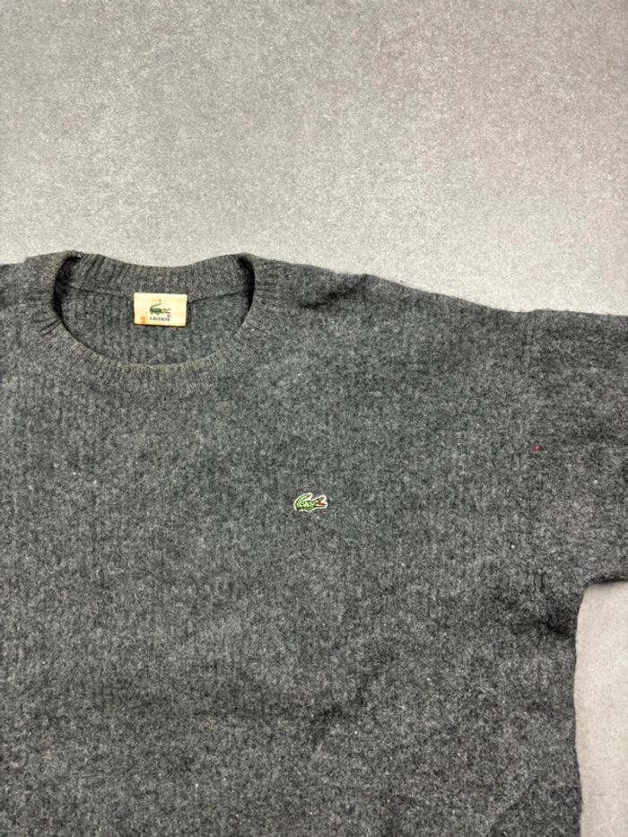 Pull Ralph Lauren gris col rond en laine old money taille L - photo numéro 4