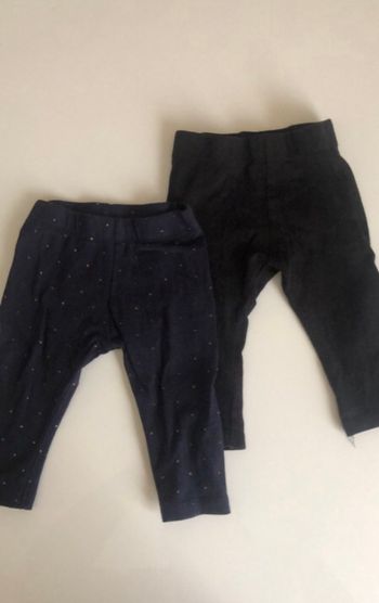 2 leggings fille - 9 mois