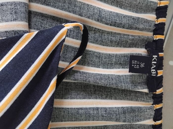 Combishort rayé jaune et marine - photo numéro 3