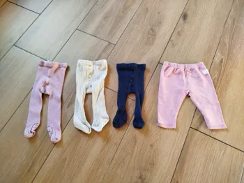 Lot 1 pantalon + 3 collants bébé fille 3 mois